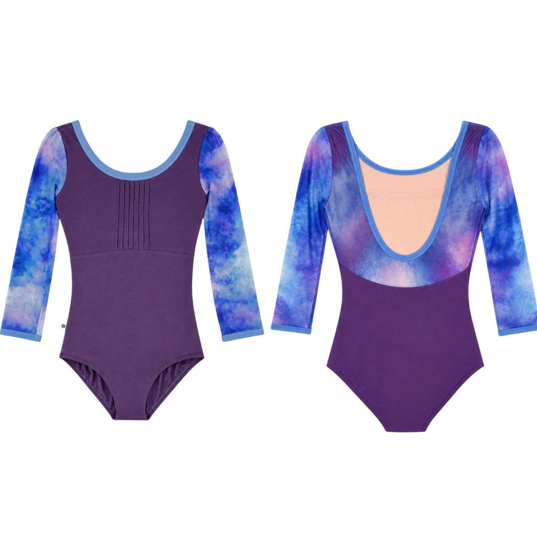AK Dancewear CELIA-Leotard avec Manches Allure-Coucher Soleil