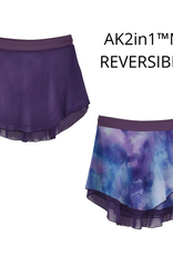 AK Dancewear AYLA-LuxMesh™ Jupe Réversible à Enfiler · Coucher Soleil