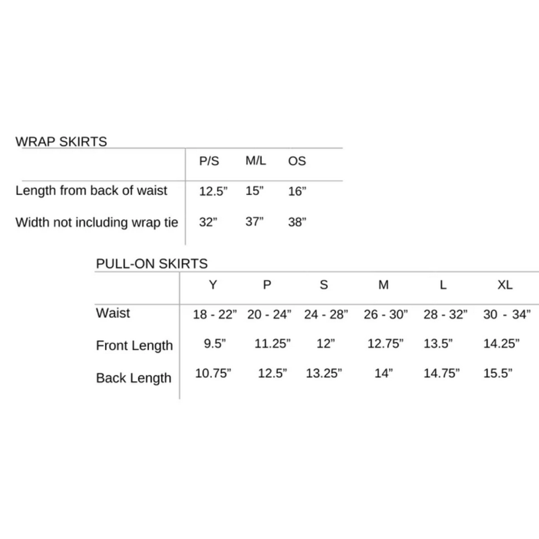 AK Dancewear AYLA-AK2in1 Jupe Réversible à Enfiler Dentelle HANA · Noir