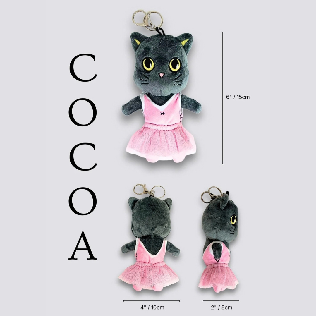 AK Dancewear AK-Motleyville Plush Doll Charm Keychain- COCOA