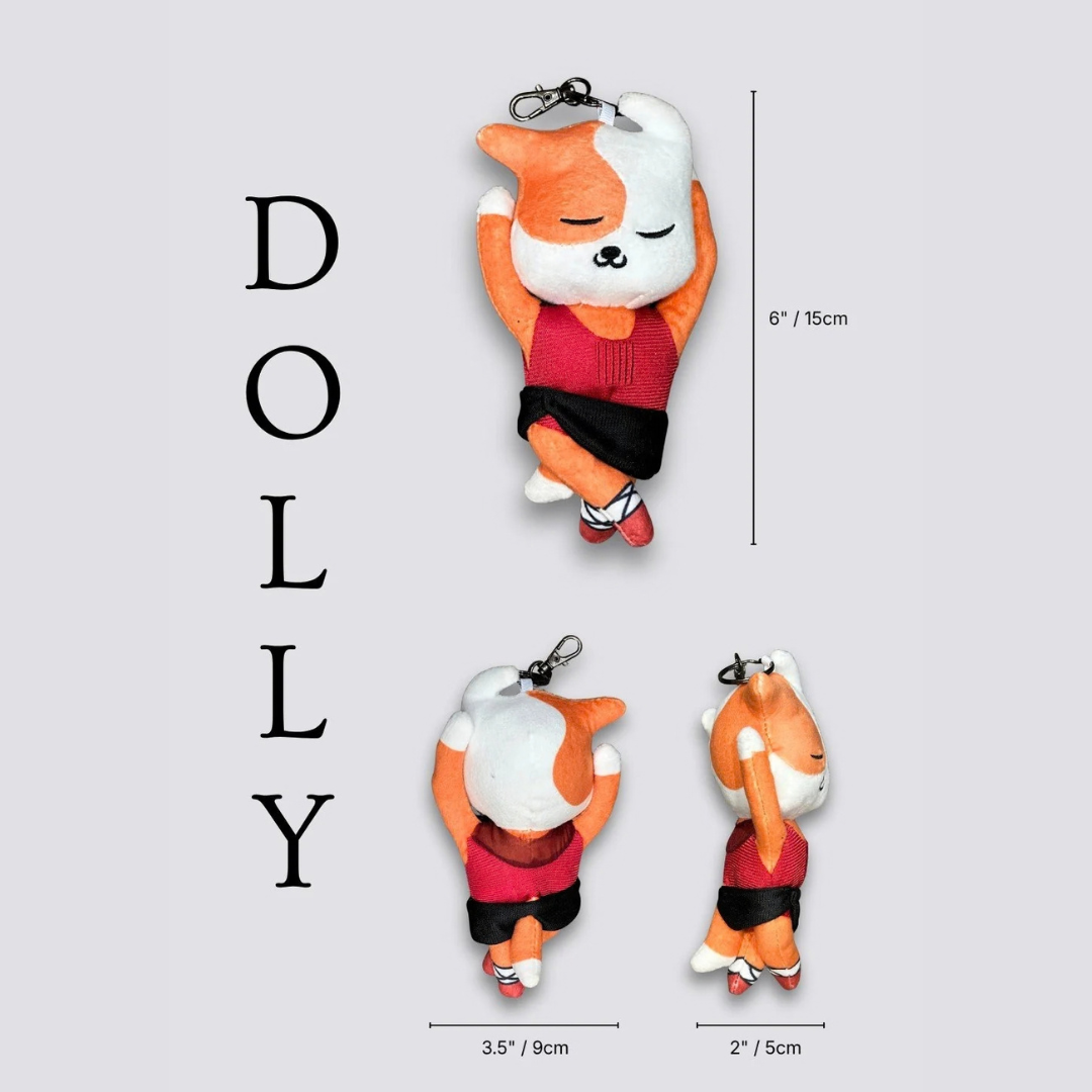 AK Dancewear AK-Motleyville Plush Doll Charm Keychain- DOLLY