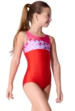 Capezio F12650C-Leotard Gym à Motifs Carreaux