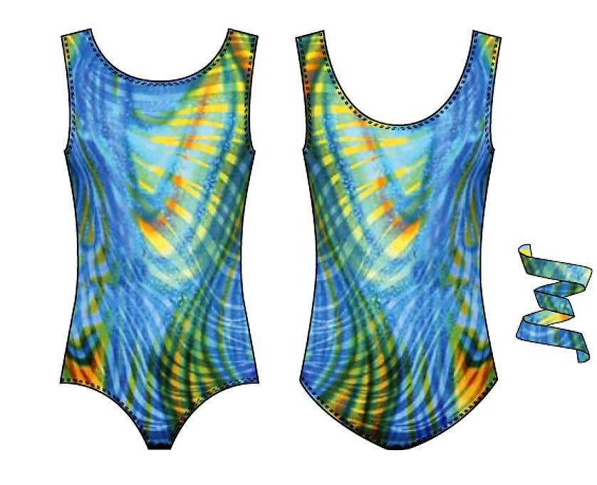 Leo's Dancewear Foil Gymnastic Tank Leotard - GB131C Girls - Mirage Pr -  Dancewear Centre