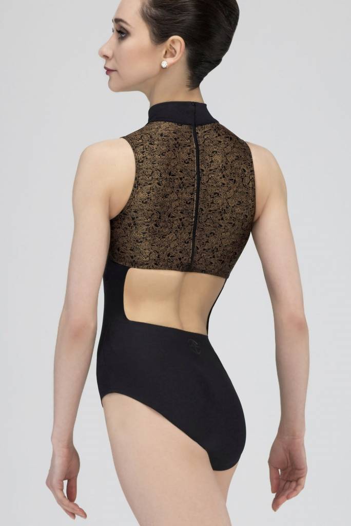 black and gold leotard