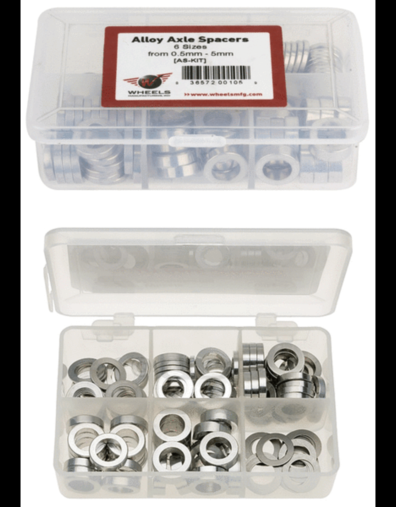 Wheels Manufacturing Axle, Spacers, Kit - Wheels Manufacturing, Assorted Widths, Alloy, BOX
