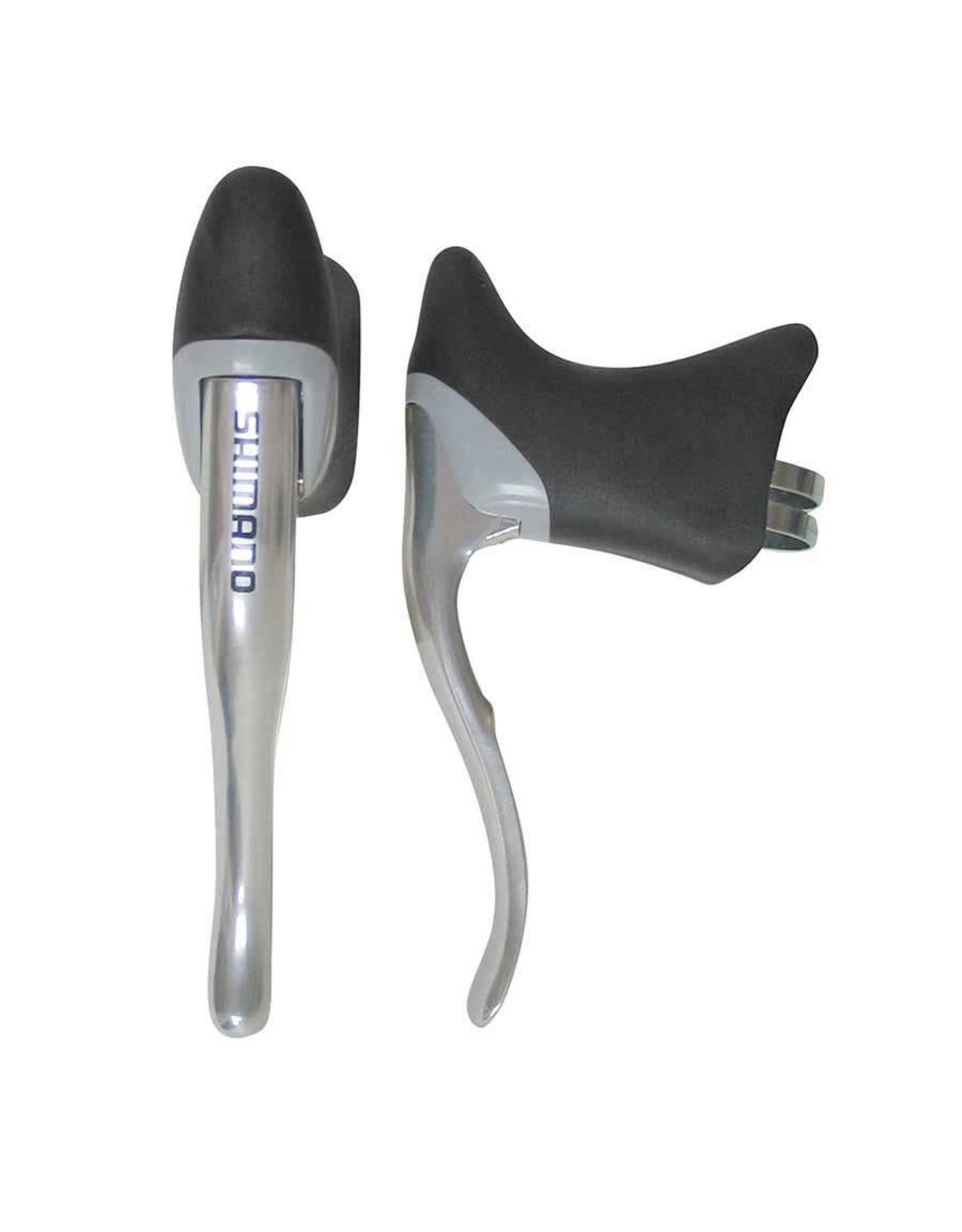 Shimano Shimano Sora BL-R400K Drop Bar Brake Levers, Silver w/ Black Hoods, includes cables and housing