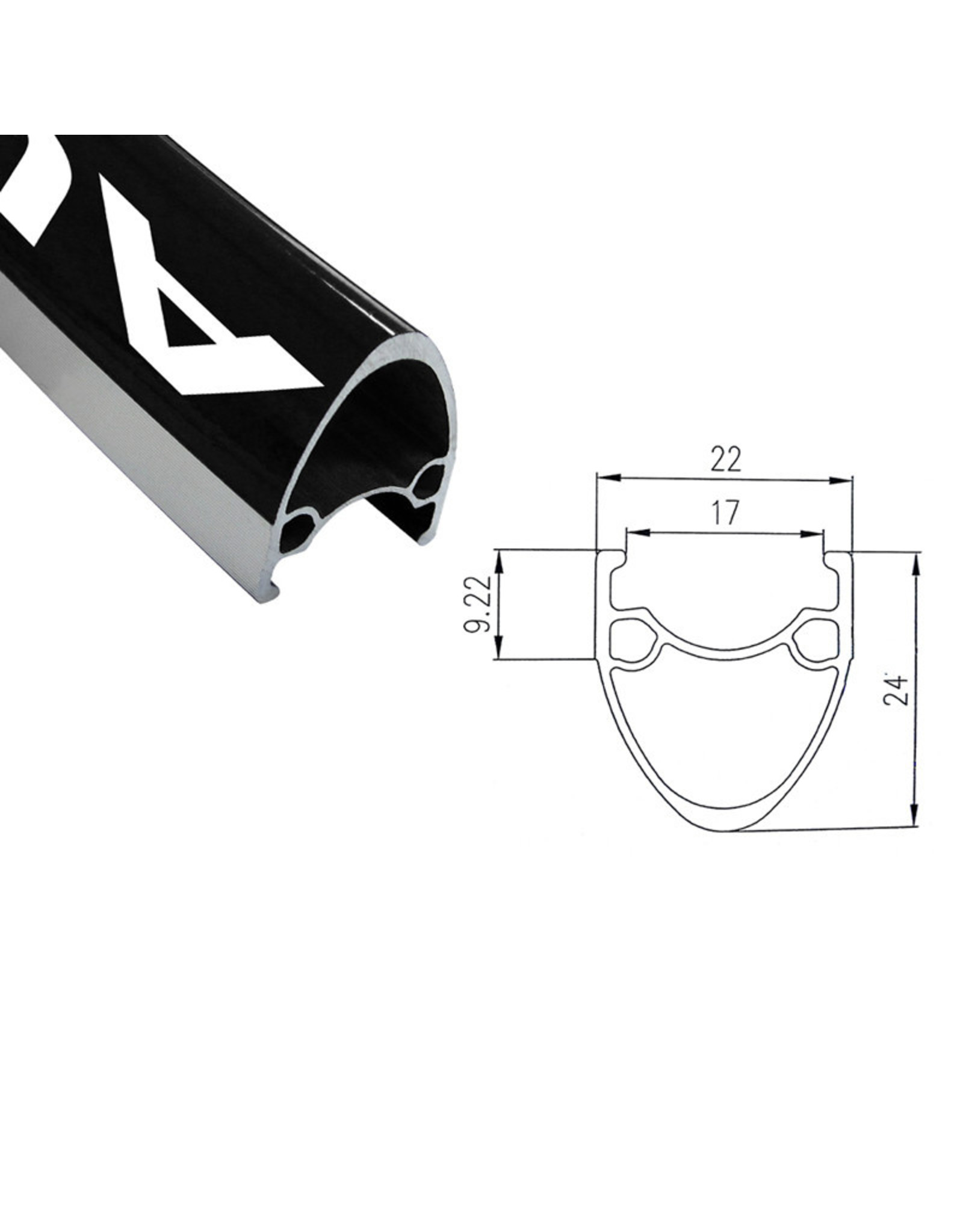 Alex Rims Alex AT490 700C Rim Black