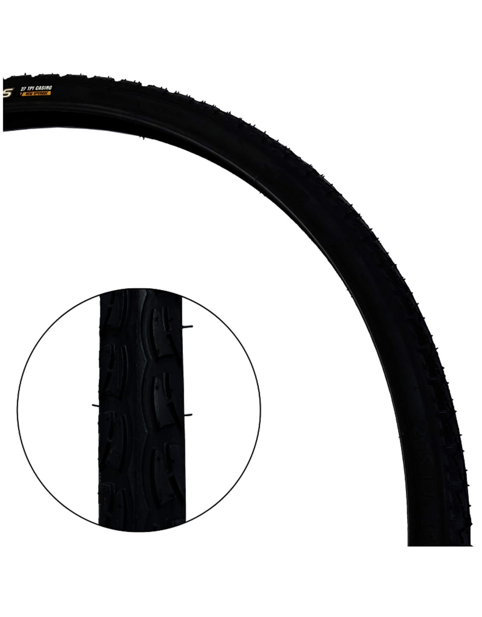 Damco Tyre, Front or Rear,Damco, Cruiser, City Tread, 65psi, 590mm x 37mm, 26 x 1-3/8 Black