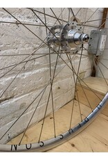 Natural Cycleworks Handbuilt Wheel 700c - H Plus Son Archetype Silver - Zenzo Track Rear Silver - Double Butted Silver Spokes