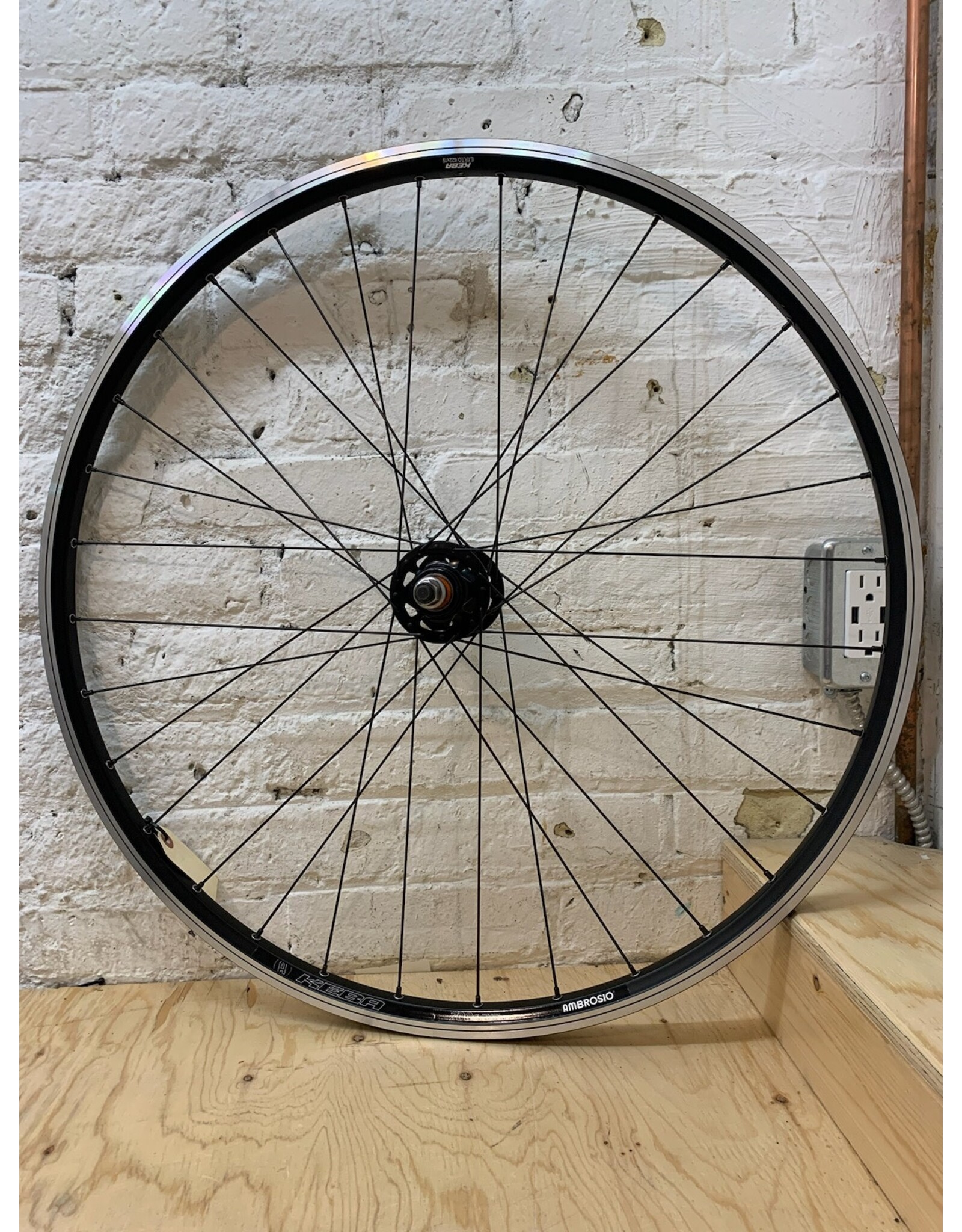 Natural Cycleworks Handbuilt Wheel 700c - Ambrosio Keba - Formula Track Rear - Doubled Butted Spokes Black