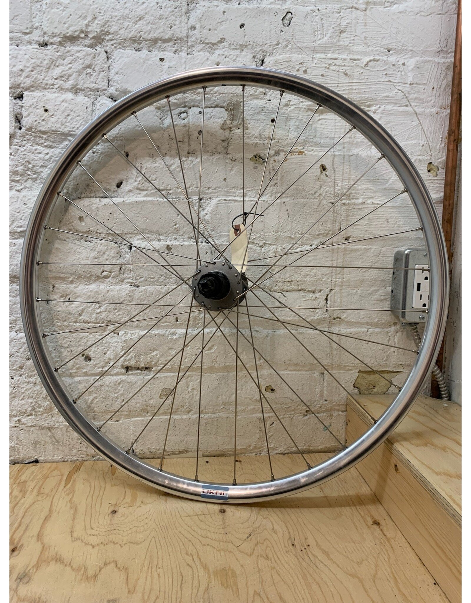 Natural Cycleworks Handbuilt Wheel 650B - Ukai Polished Rim - Shimano Deore M525 Rear Hub - Double Butted Silver Spokes