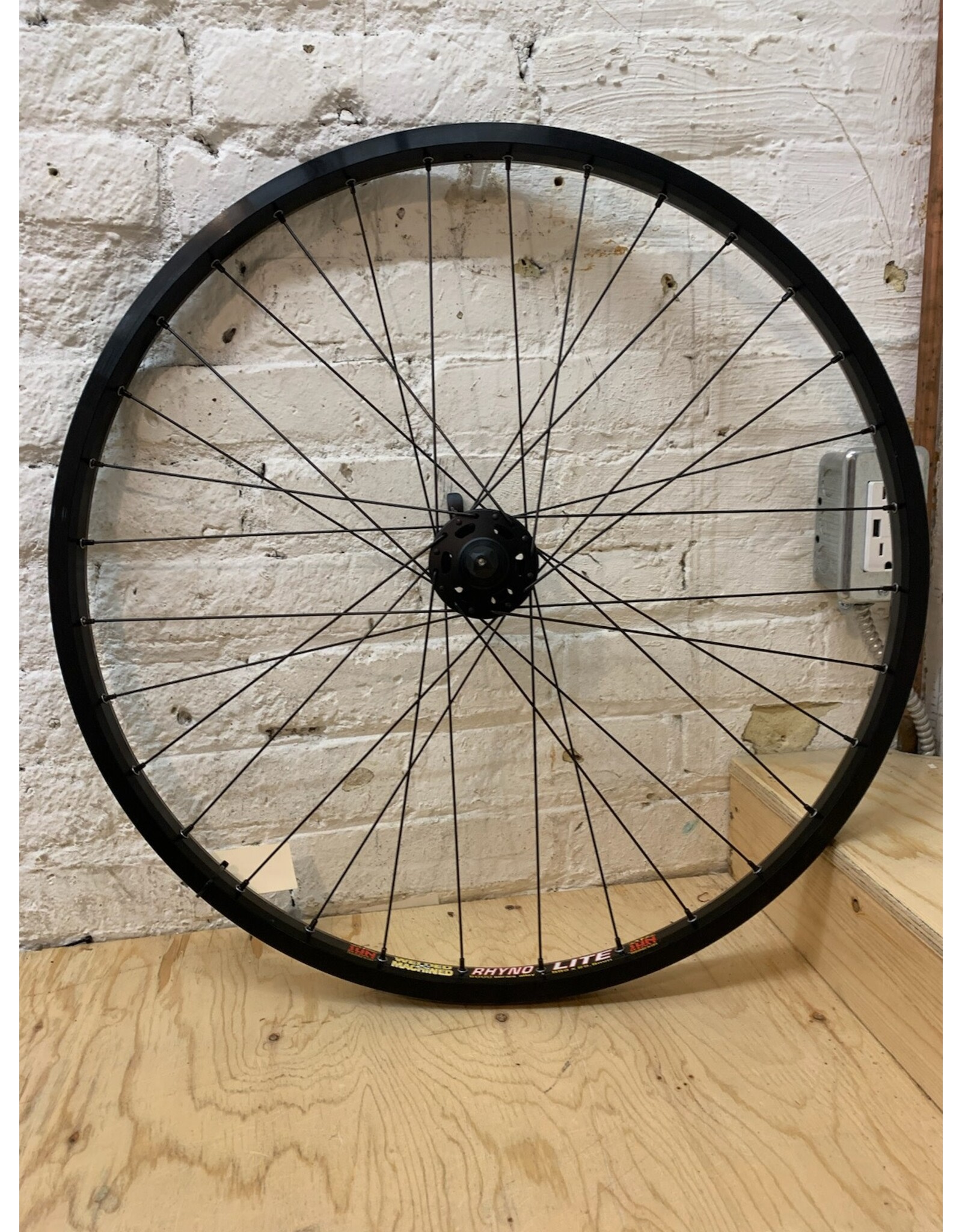 Natural Cycleworks Handbuilt Wheel 26" - Rhyno Lite XL - Shimano Deore XT Front - Black Double Butted Spokes