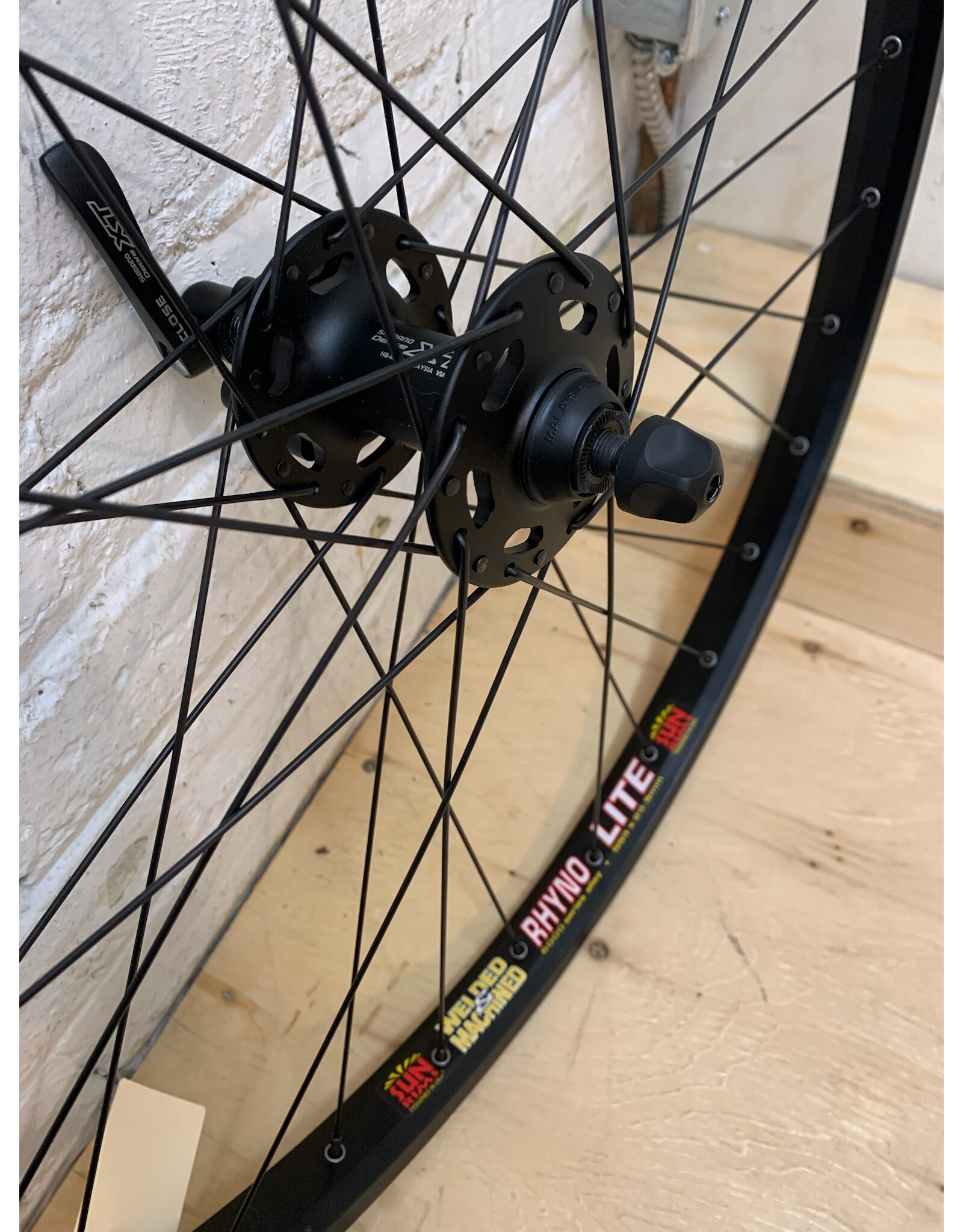 Natural Cycleworks Handbuilt Wheel 26" - Rhyno Lite XL - Shimano Deore XT Front - Black Double Butted Spokes