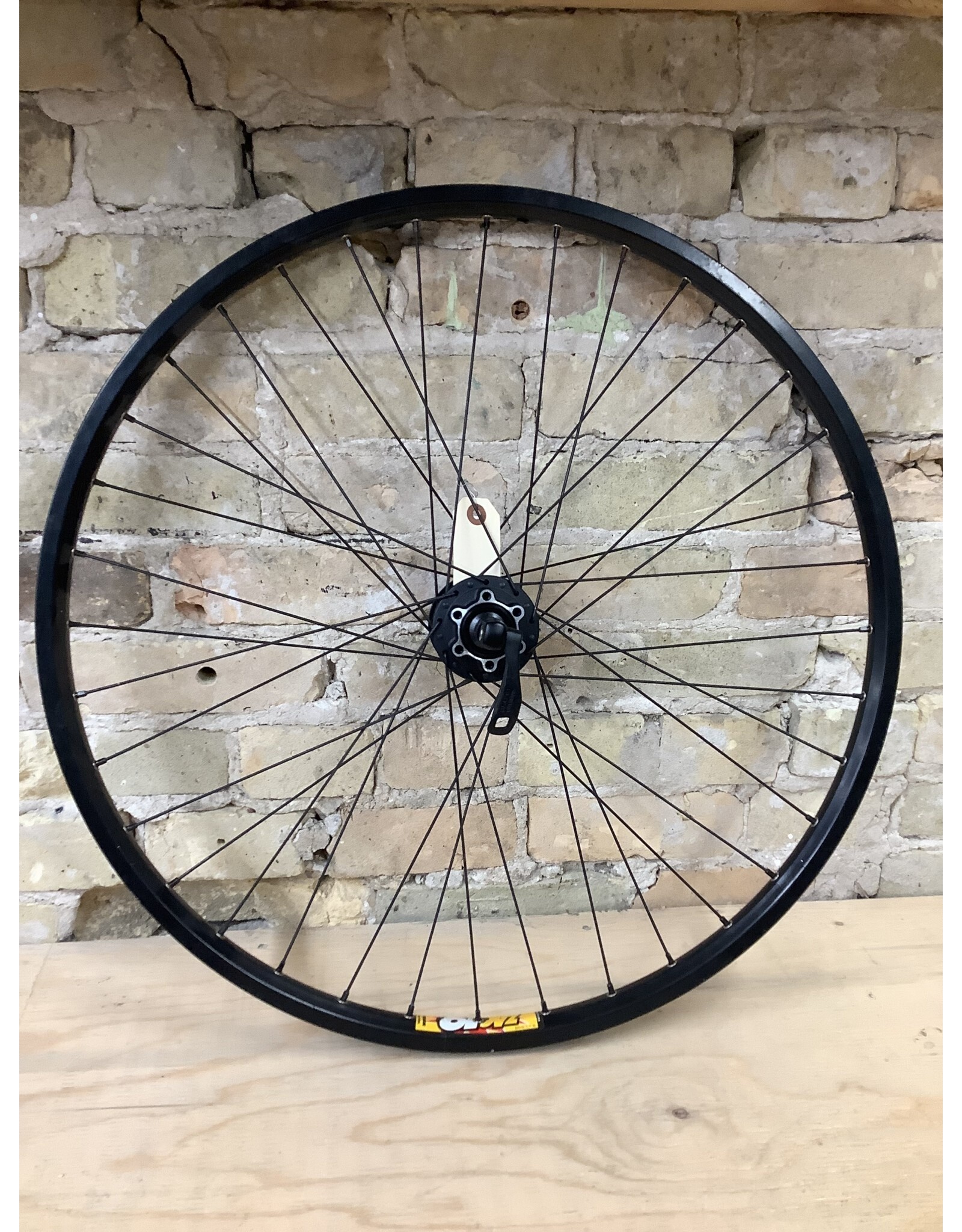 Natural Cycleworks HandBuilt Wheel 26" - ZAC19 - Black Butted Spokes Deore Disc Front