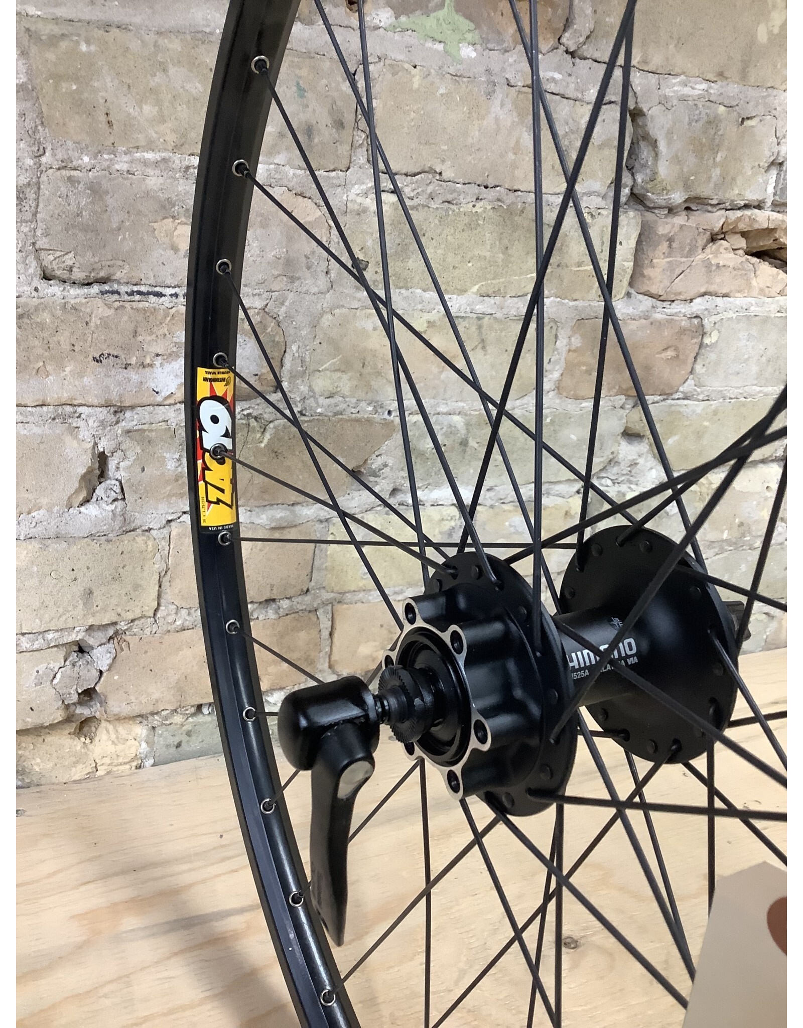 Natural Cycleworks HandBuilt Wheel 26" - ZAC19 - Black Butted Spokes Deore Disc Front