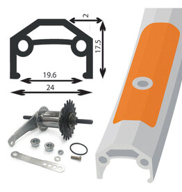 Damco Damco 26" Rear Wheel Coaster Brake Nutted Axle