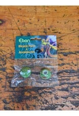 Green Frog Schrader Valve Caps Pair