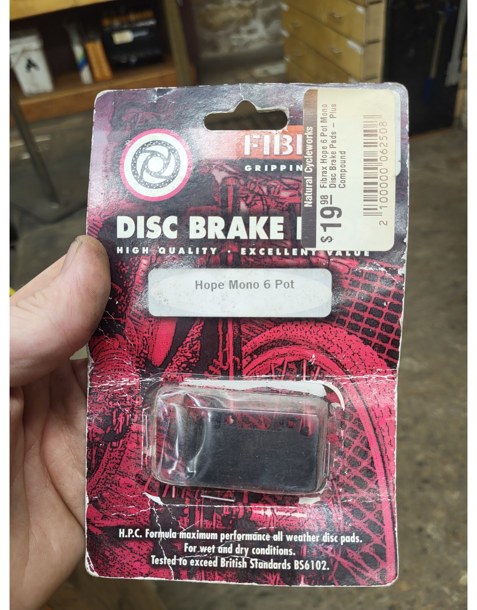 Fibrax Hope 6 Pot Mono Disc Brake Pads - Plus Compound