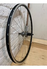 Natural Cycleworks Handbuilt Wheel 700c - Ambrosio Keba - Shimano M525 Gray Rear Disc - Double Butted Silver Spokes
