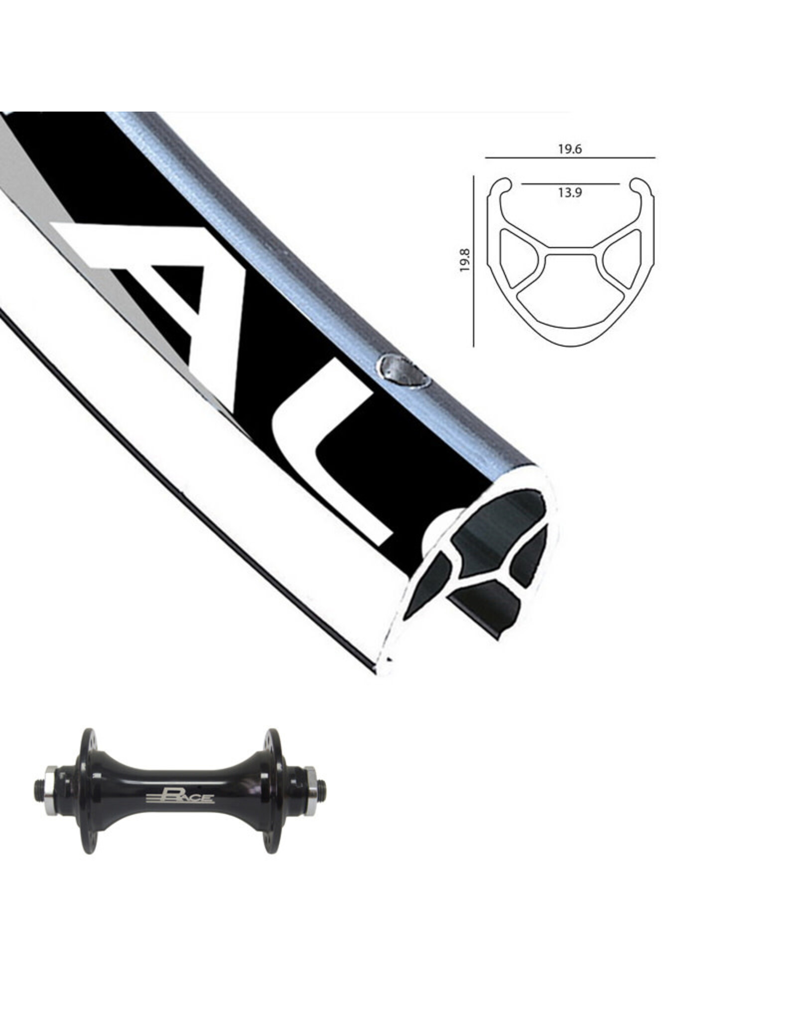 Alex Rims Damco 700c Wheel Alex R450 Shimano RS400 Black Front 100OLD QR