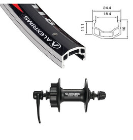 Alex Rims Damco 700c Front Wheel Alex DM-18 Shimano Deore 475 Disc QR Front