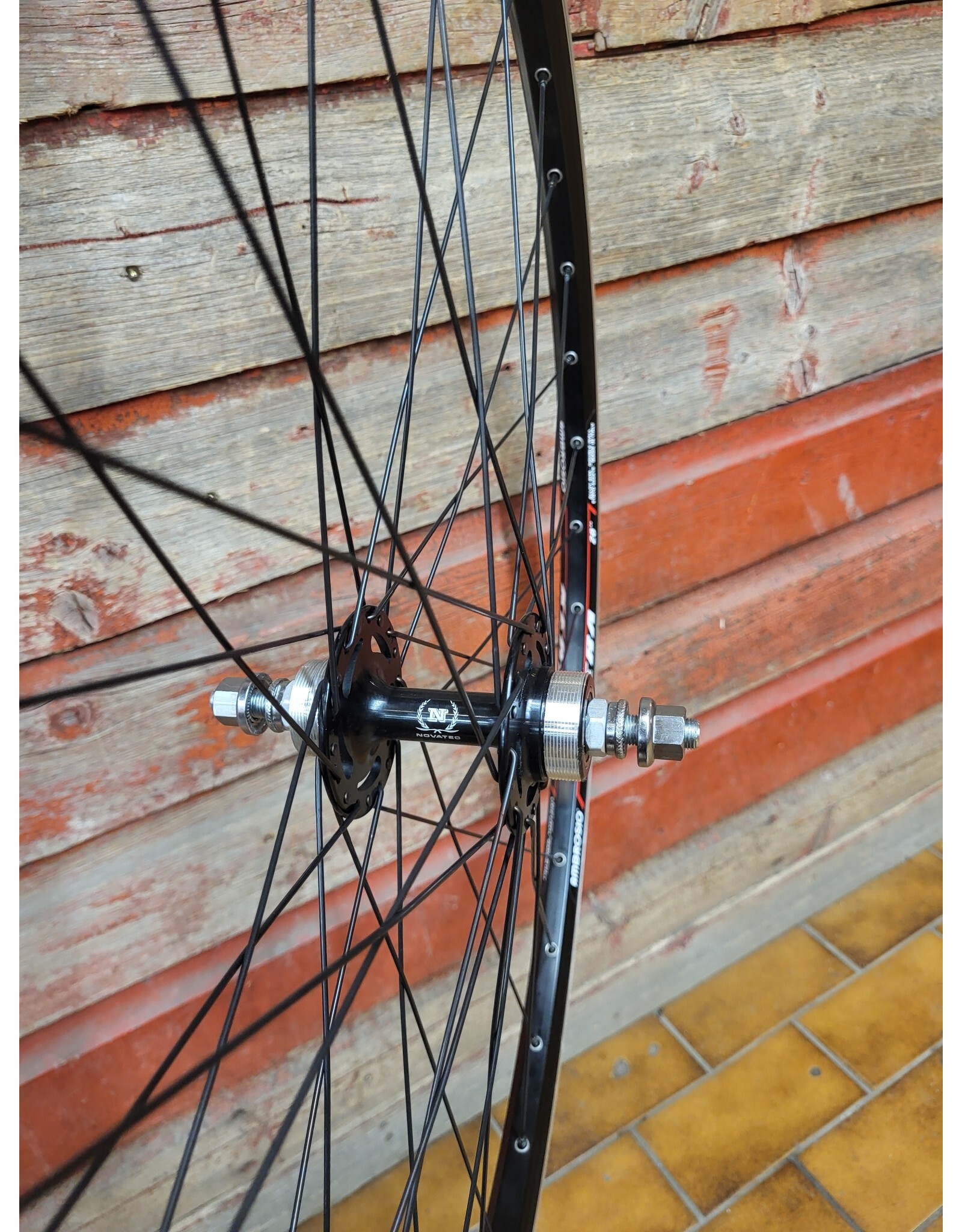 Natural Cycleworks Handbuilt Wheel 700c - 36h Ambrosio Keba - Novatec Track Rear - Doubled Butted Spokes Black