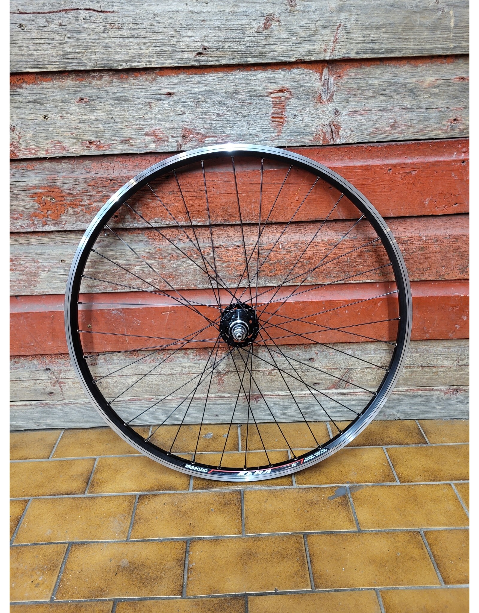 Natural Cycleworks Handbuilt Wheel 700c - 36h Ambrosio Keba - Novatec Track Rear - Doubled Butted Spokes Black