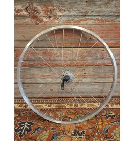 Natural Cycleworks Handbuilt Wheel 26" - Rhyno Lite Polished - Shimano Deore Front - Silver Straight Gauge Spokes