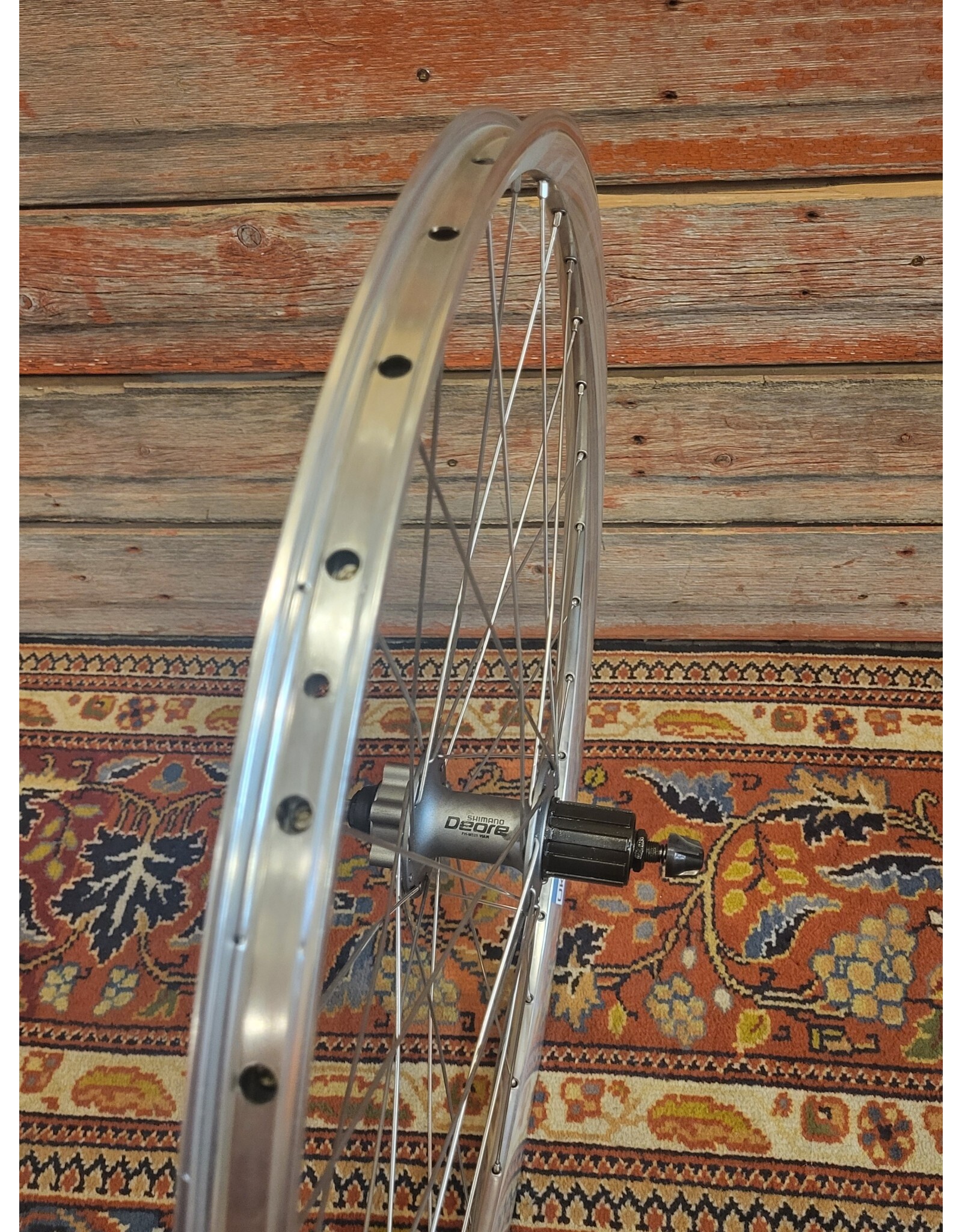 Natural Cycleworks Handbuilt Wheel 650B - Ukai Polished Rim - Shimano Deore M525 Rear Hub - Double Butted Silver Spokes