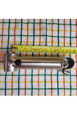 Steel Stem 1 1/8 Threadless 25.4mm Clamp 135mm Long Hidden Steerer Tube Clamp Silver