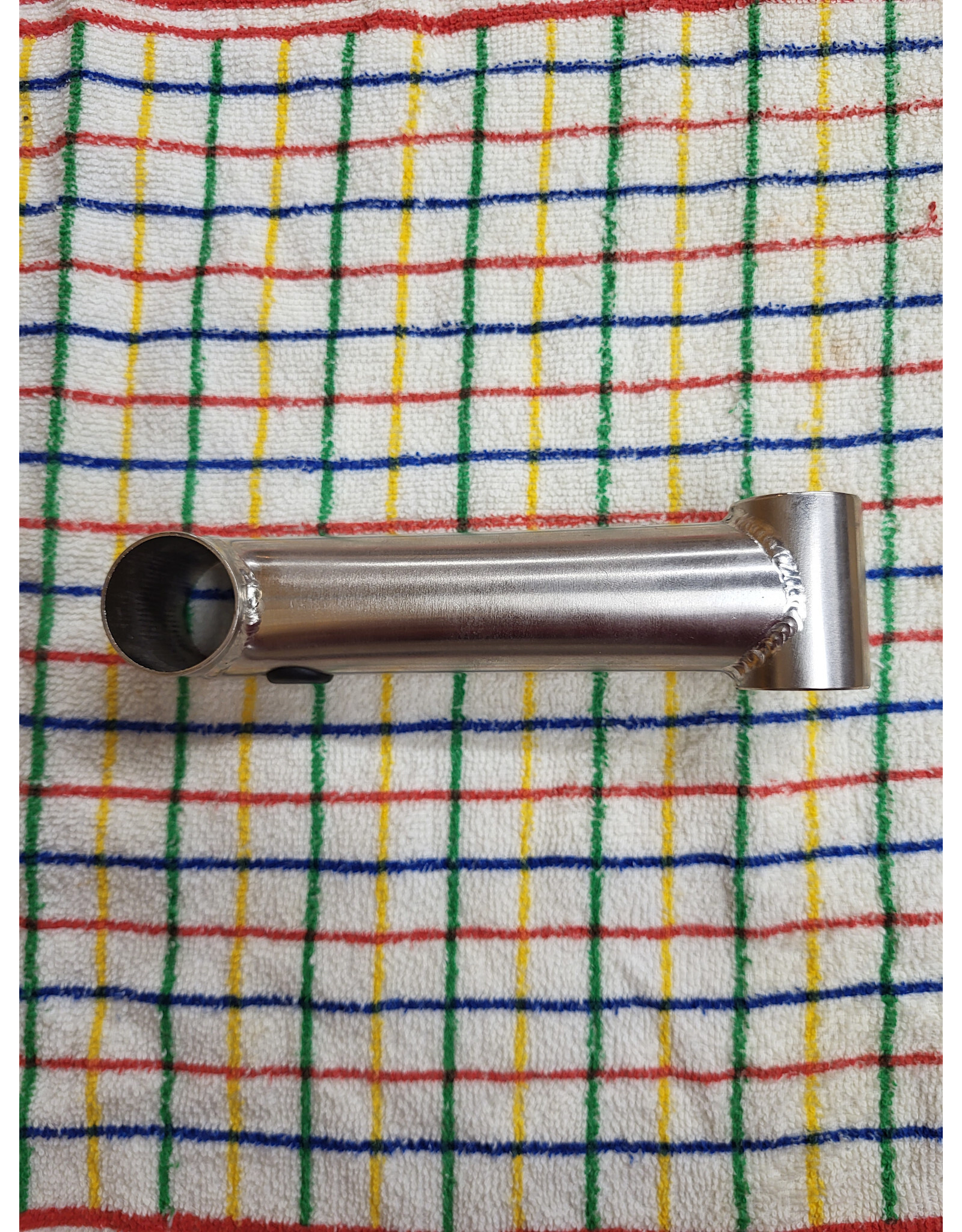 Steel Stem 1 1/8 Threadless 25.4mm Clamp 135mm Long Hidden Steerer Tube Clamp Silver