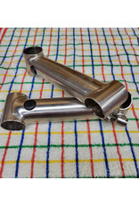 Steel Stem 1 1/8 Threadless 25.4mm Clamp 135mm Long Hidden Steerer Tube Clamp Silver