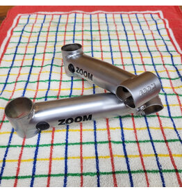 Generic Zoom Steel Stem 1 1/8 Threadless 25.4mm Clamp 135mm Long Hidden Steerer Tube Clamp Silver