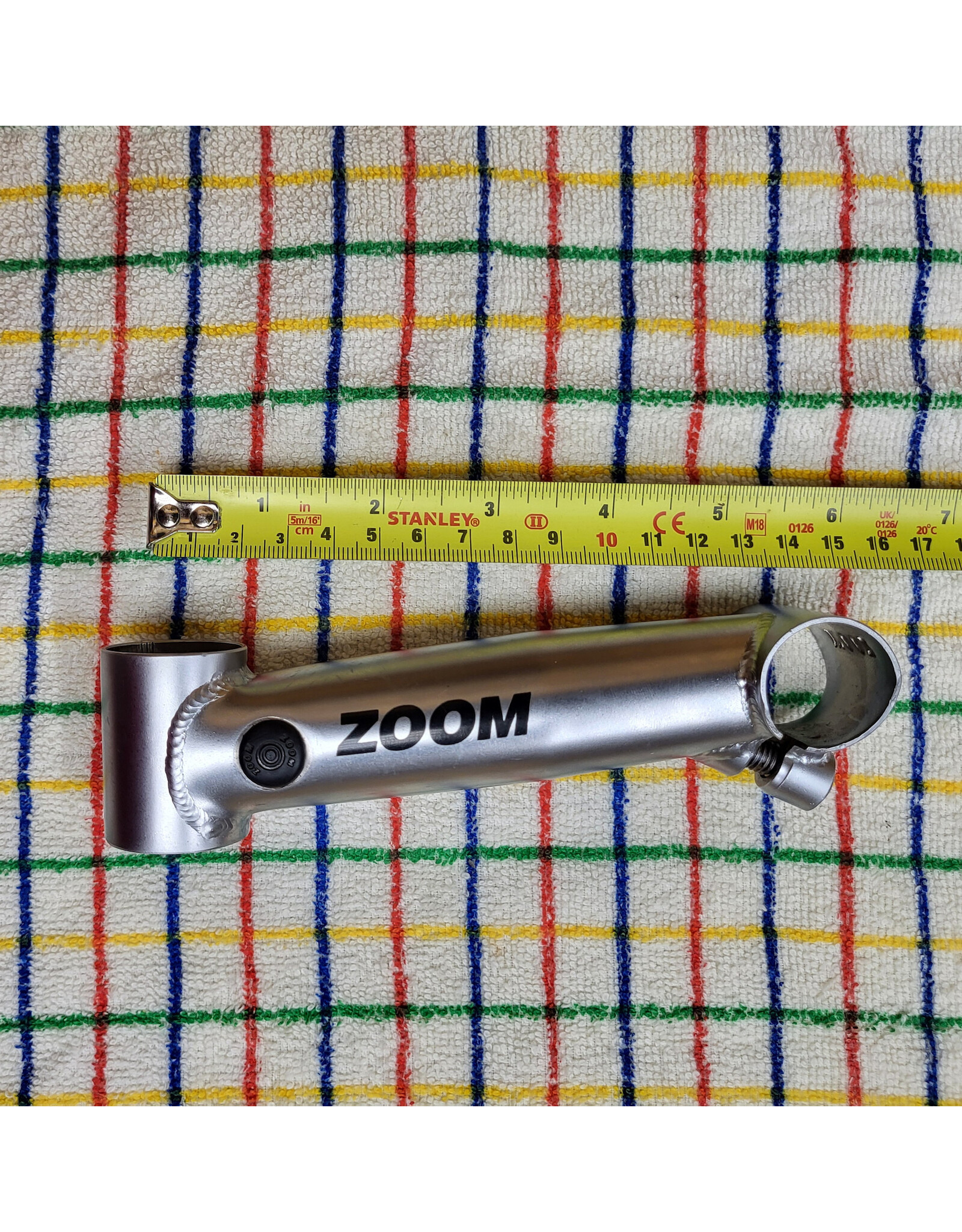 Generic Zoom Steel Stem 1 1/8 Threadless 25.4mm Clamp 135mm Long Hidden Steerer Tube Clamp Silver