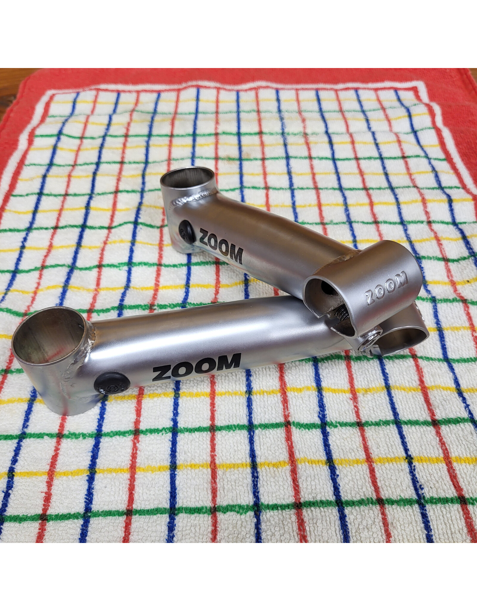 Zoom Zoom Steel Stem 1 1/8 Threadless 25.4mm Clamp 150mm Long Hidden Steerer Tube Clamp Silver