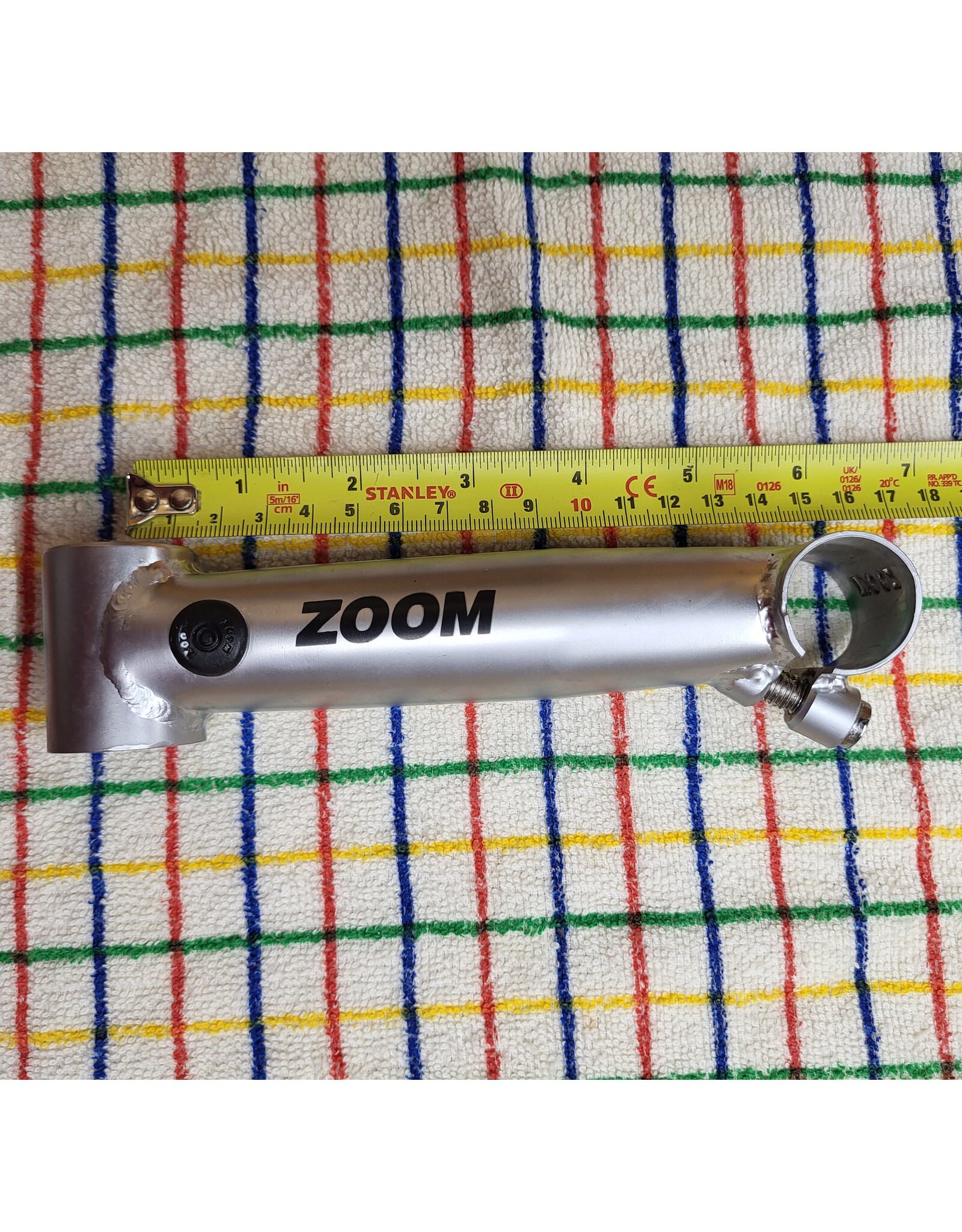 Zoom Zoom Steel Stem 1 1/8 Threadless 25.4mm Clamp 150mm Long Hidden Steerer Tube Clamp Silver