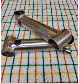 Steel Stem 1 1/8 Threadless 25.4mm Clamp 150mm Long Hidden Steerer Tube Clamp Silver