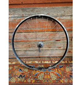 Natural Cycleworks Handbuilt Wheel 700c - Ambrosio Keba - Shimano M525 Gray Front Disc - Double Butted Silver Spokes