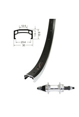 Damco Damco 650b / 27.5'' Rim Brake Rear Wheel - Thread on Freewheel - Nutted Axle