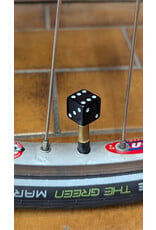 Black Dice Schrader Valve Caps Pair
