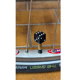 Black Dice Schrader Valve Caps Pair