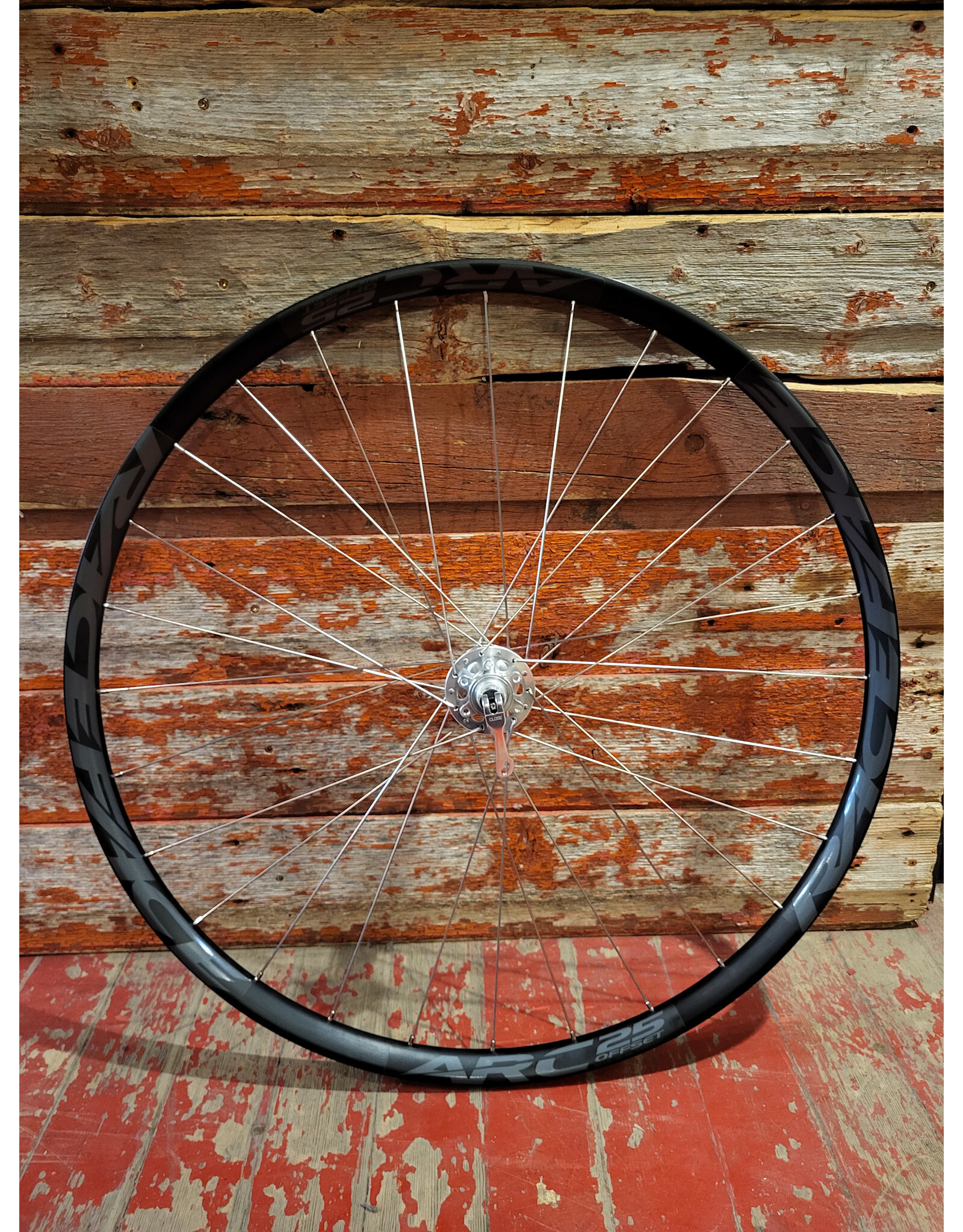 Natural Cycleworks Handbuilt Wheels *Front and Rear Pair* 700c - Raceface Arc 25 - All City Go Devil Hubs Silver - Silver Double Butted Spokes