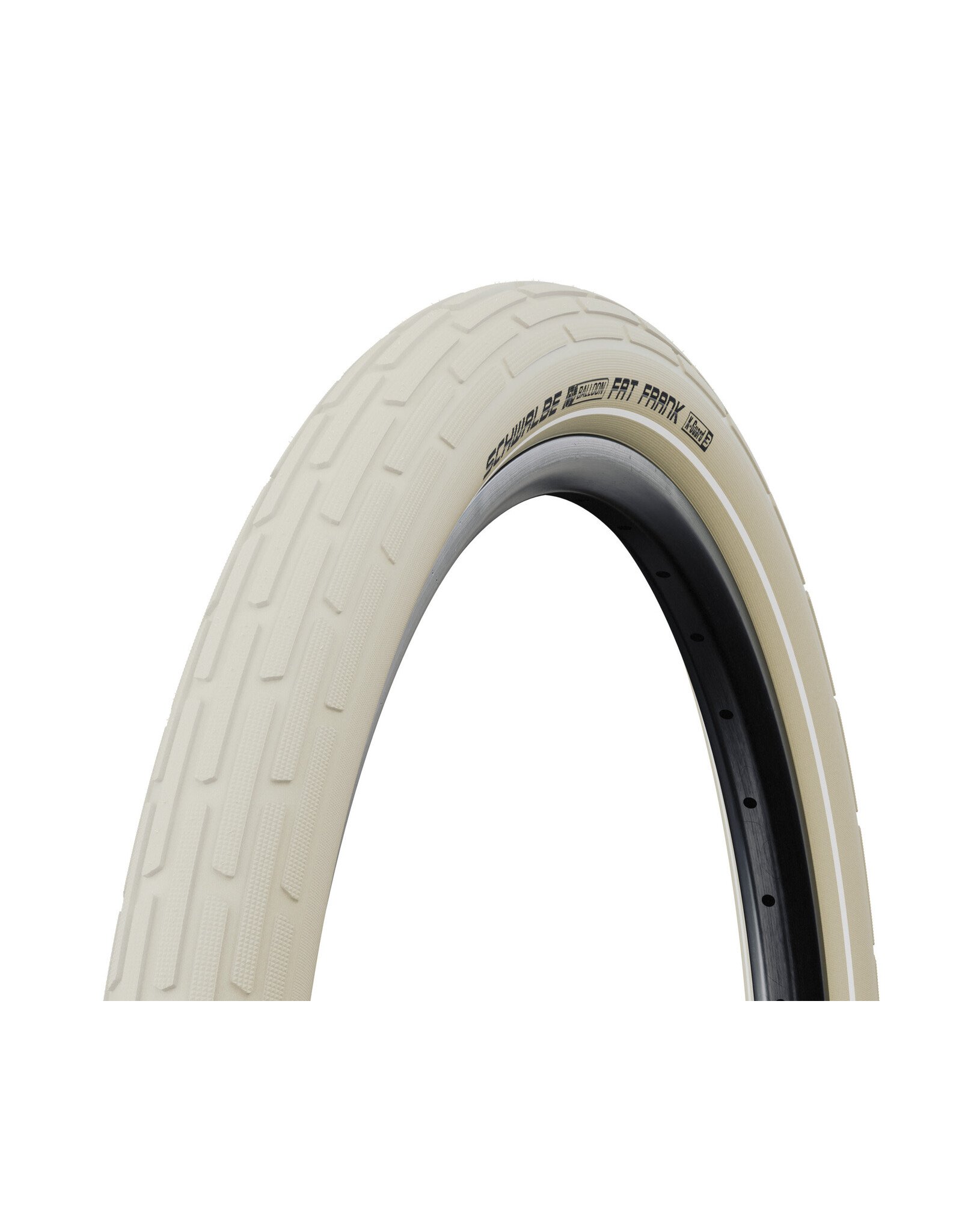 Schwalbe Schwalbe Fat Frank Tire 26" x 2.35 Cream with Reflective Bead