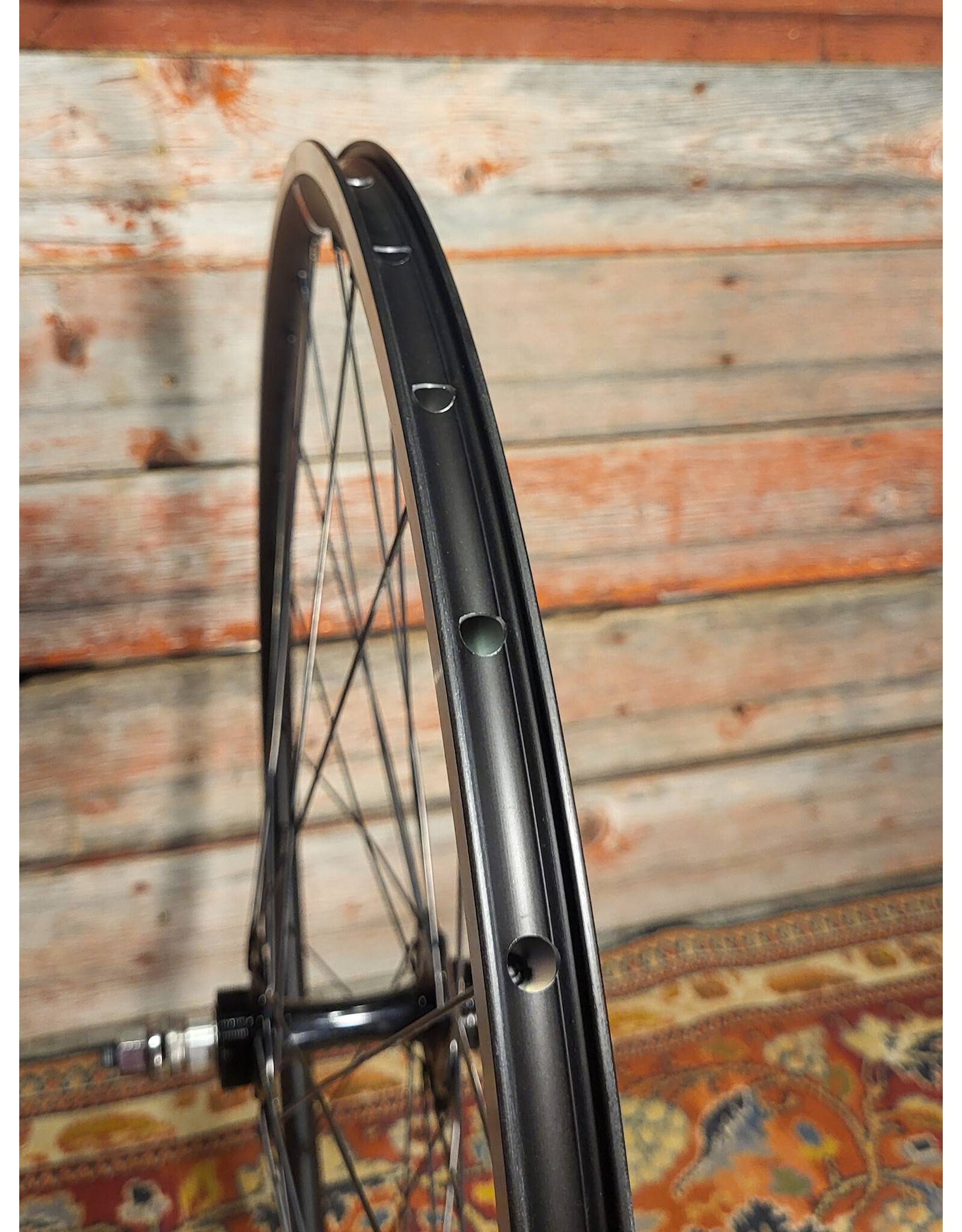 Natural Cycleworks Handbuilt Wheel 700c - Ambrosio FCS30 - Sturmey Archer Track Rear - Black Double Butted Spokes