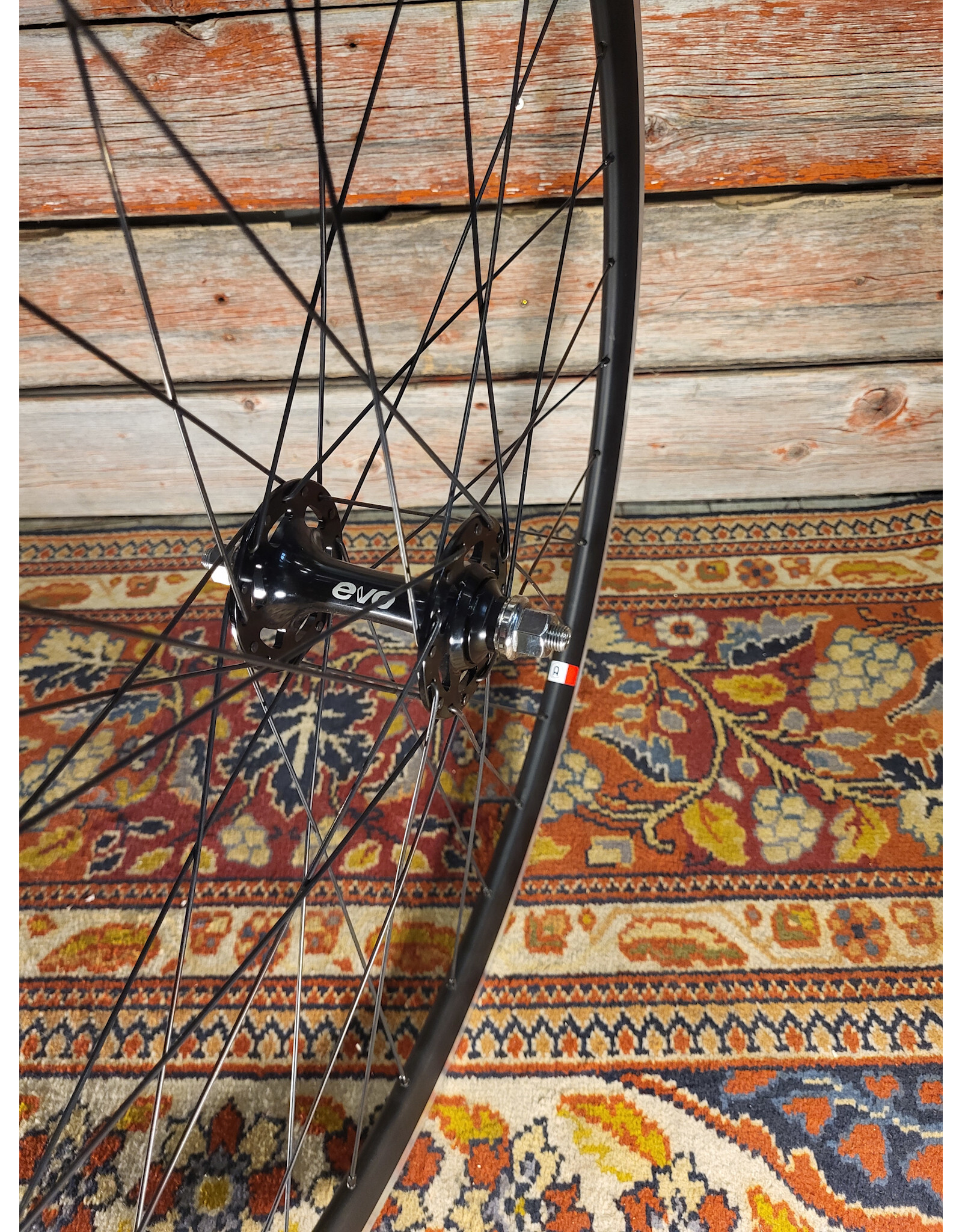 Natural Cycleworks Handbuilt Wheel 700c - Ambrosio FCS30 - Evo Track Hub Front - Black Double Butted Spokes