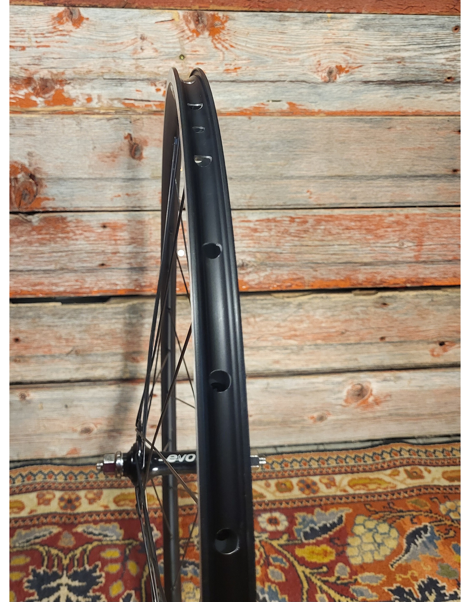 Natural Cycleworks Handbuilt Wheel 700c - Ambrosio FCS30 - Evo Track Hub Front - Black Double Butted Spokes