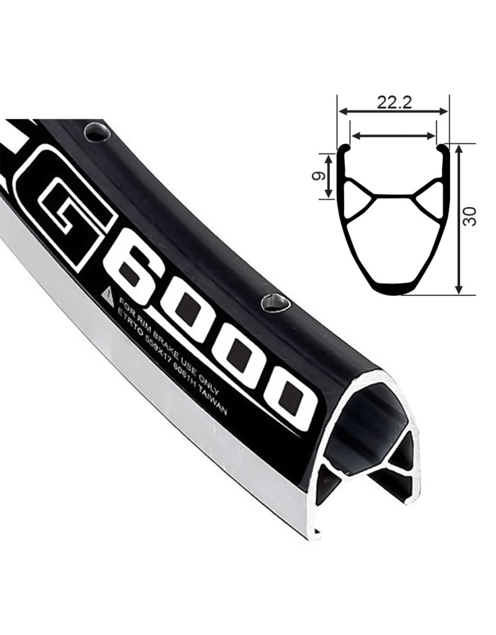 Alex Rims Alex G6000 700c Rim 36h Black