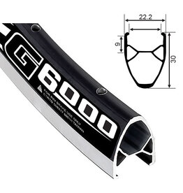 Alex Rims Alex G6000 700c Rim 36h Black