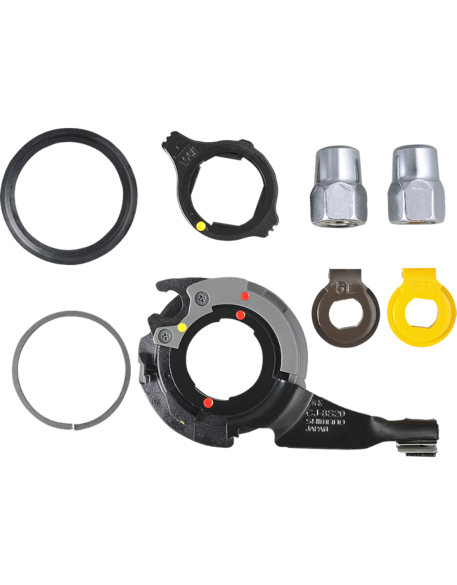 Shimano Shimano Internal Hub Hardware Fits SG-8R31/8R36/8C31/S501 Non Turn Washers for Vertical Dropout (8R/8L) and (6R/6L) Cap Nuts and  CJ-8S20 Cassette Joint Unit