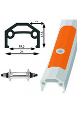 Damco Damco 26" Front Wheel Nutted Axle